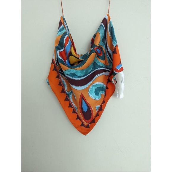 ZARA BANDANA TOP ORANGE - Picture 6 of 7